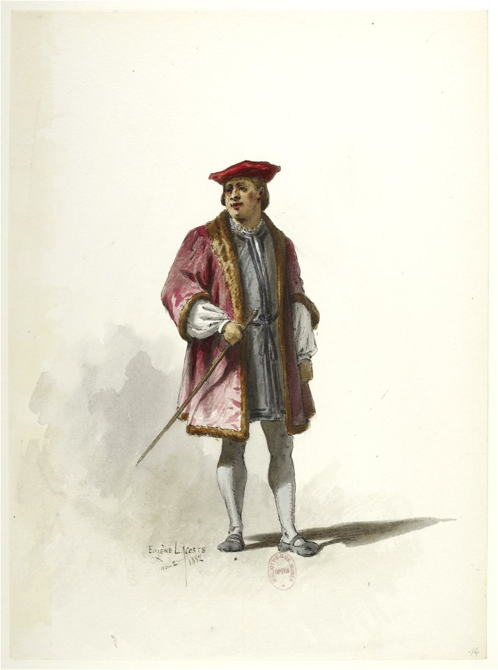Btv1b84558104 14 - Saint-Saëns - Henry VIII - Maquettes de costumes - Lacoste - 14. Costume