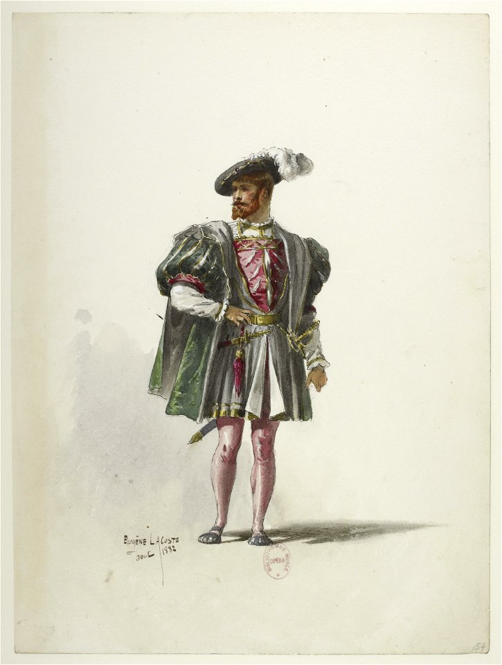 Btv1b84558104 54 - Saint-Saëns - Henry VIII - Maquettes de costumes - Lacoste - 54. Costume