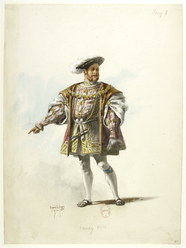 Btv1b84558104 60 - Saint-Saëns - Henry VIII - Maquettes de costumes - Lacoste - 60. Henry VIII