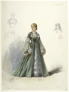 Btv1b84558104 80 - Saint-Saëns - Henry VIII - Maquettes de costumes - Lacoste - 76. Anne de Boleyn
