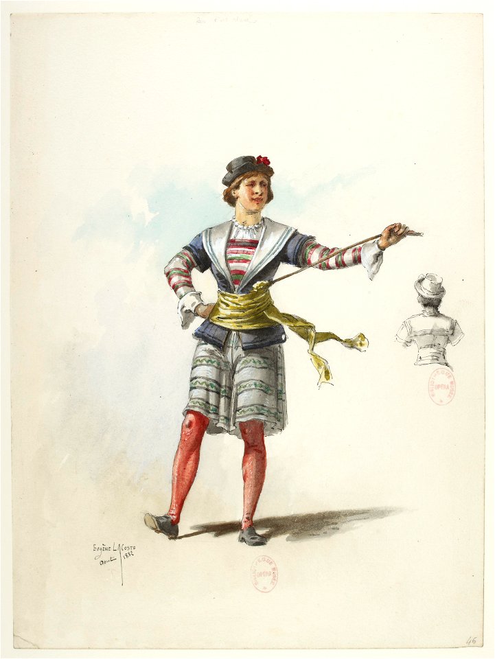 Btv1b84558104 46 - Saint-Saëns - Henry VIII - Maquettes de costumes - Lacoste - 46. Costume