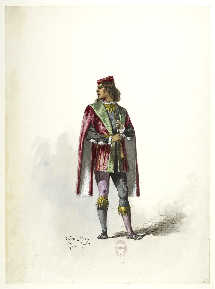 Btv1b84558104 69 - Saint-Saëns - Henry VIII - Maquettes de costumes - Lacoste - 67. Costume