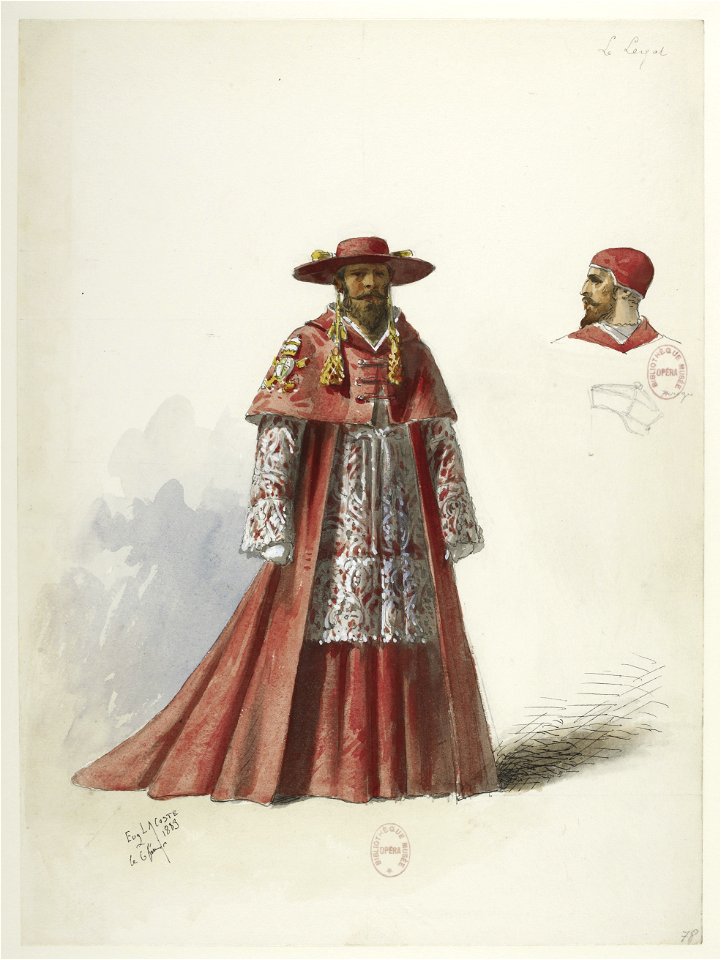 Btv1b84558104 82 - Saint-Saëns - Henry VIII - Maquettes de costumes - Lacoste - 78. Lé légat