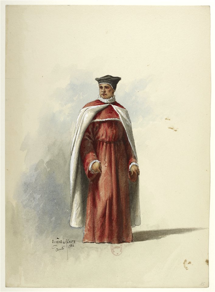 Btv1b84558104 15 - Saint-Saëns - Henry VIII - Maquettes de costumes - Lacoste - 15. Costume