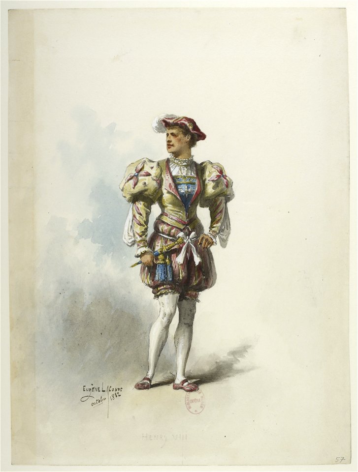 Btv1b84558104 57 - Saint-Saëns - Henry VIII - Maquettes de costumes - Lacoste - 57. Costume
