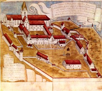 Bucelin Gabriel Constantia Sacra Ansicht des Klosters Blaubeuren 1630
