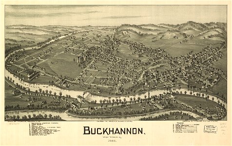 Buckhannon, West Virginia 1900. LOC 75696674. Free illustration for personal and commercial use.