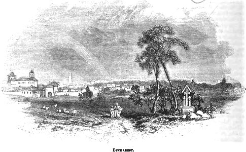 Bucharest. George Dodd. Pictorial history of the Russian war 1854-5-6. Free illustration for personal and commercial use.