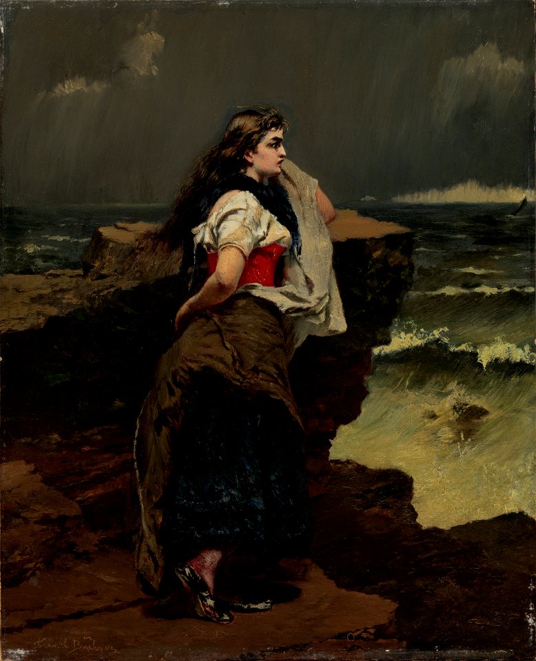 Frank Buchser - Fischermädchen am Meer