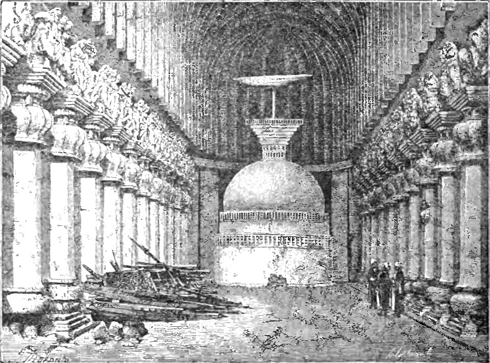 Buddhist rock temple at Karli - Page 294 - History of India Vol 1 (1906)