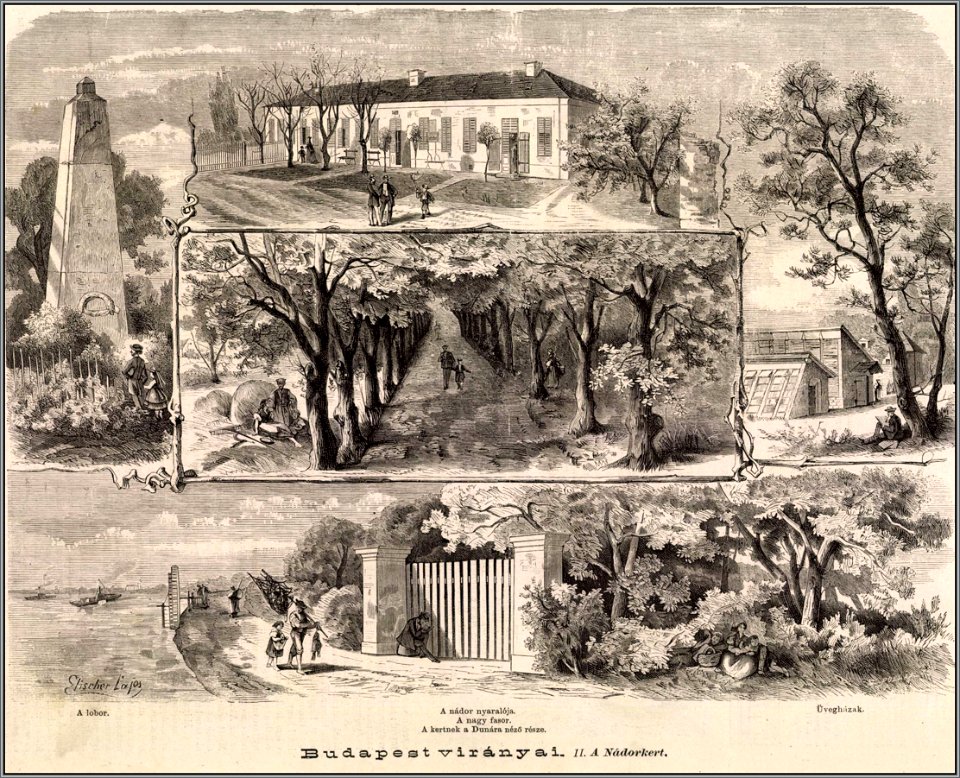 Budapest virányai II. A Nádorkert. Mo. és a Nagyvilág, 1875