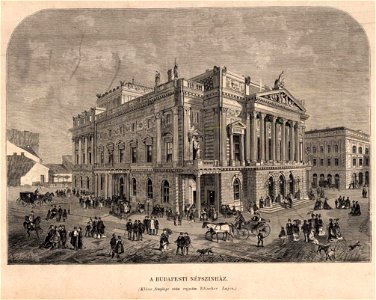 Budapesti Népszínház. Klösz fényképe után. Vasárnapi Ujság, 1875