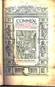 Budé - Commentarii Linguae Graecae (1529) frontispice