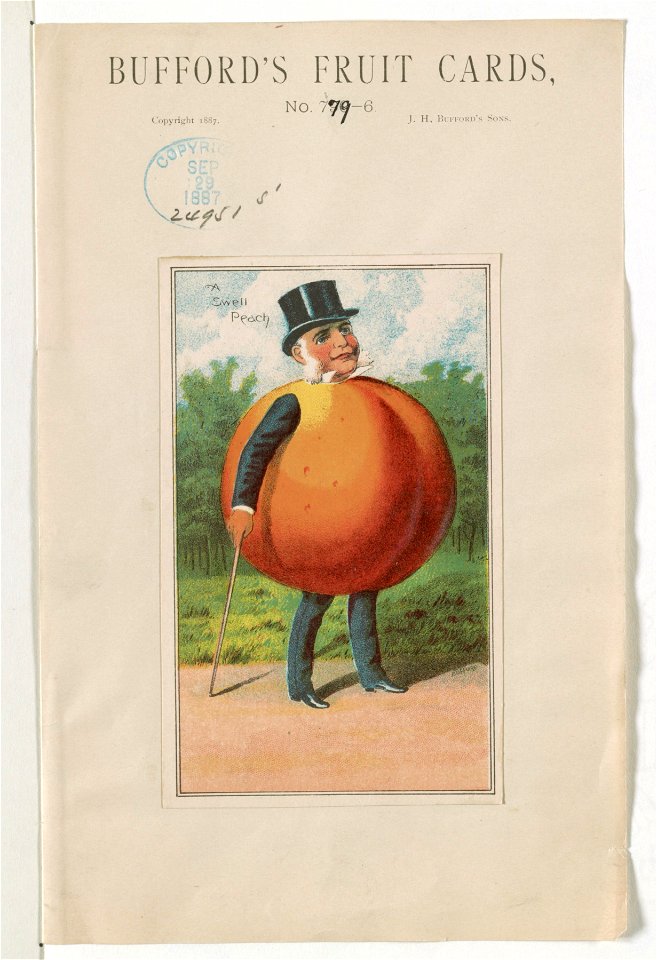 Bufford's fruit cards, no. 779-6 (peach) - Bufford. LCCN2013646755