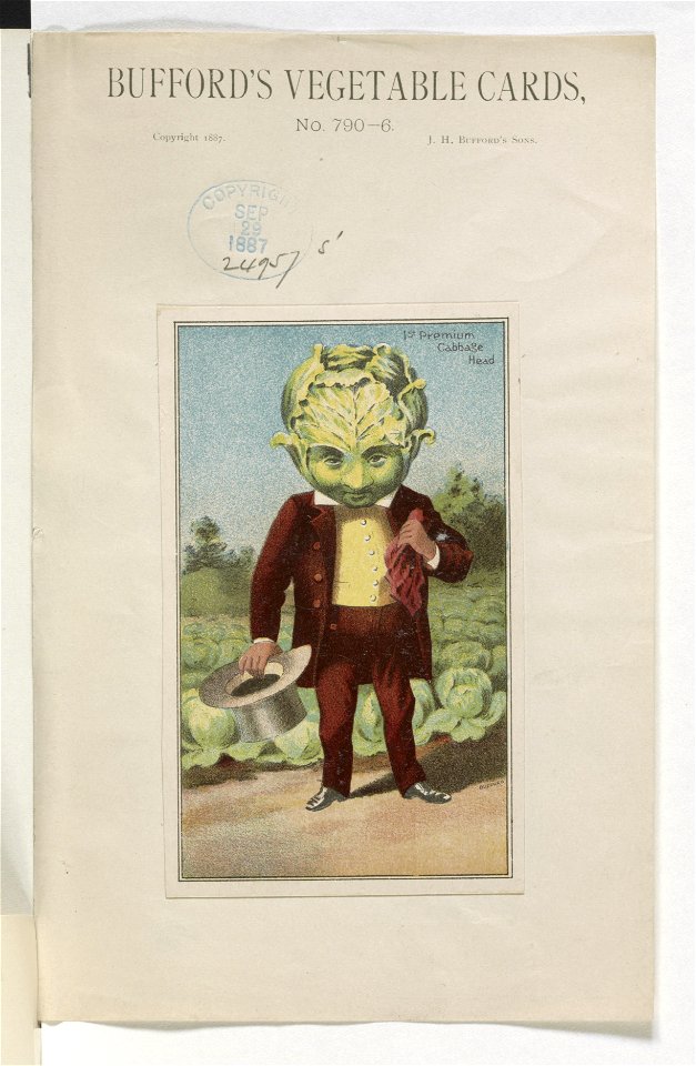 Bufford's vegetable cards, no. 790-6 (cabbage) - Bufford. LCCN2013646764