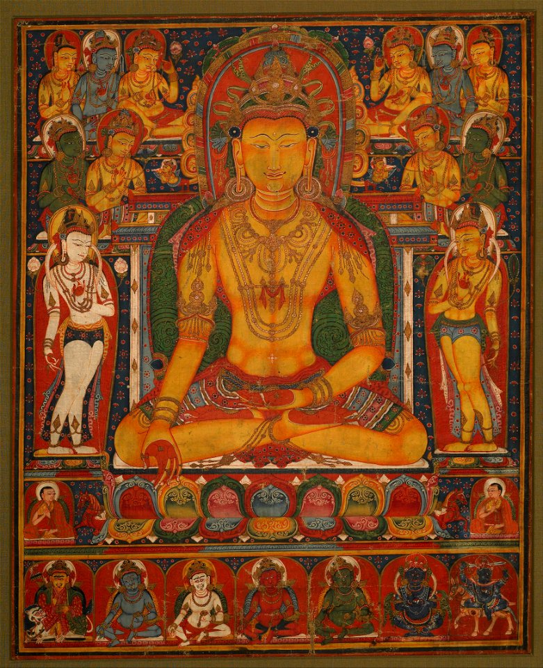 Buddha Ratnasambhava with Wealth Deities - Google Art Project