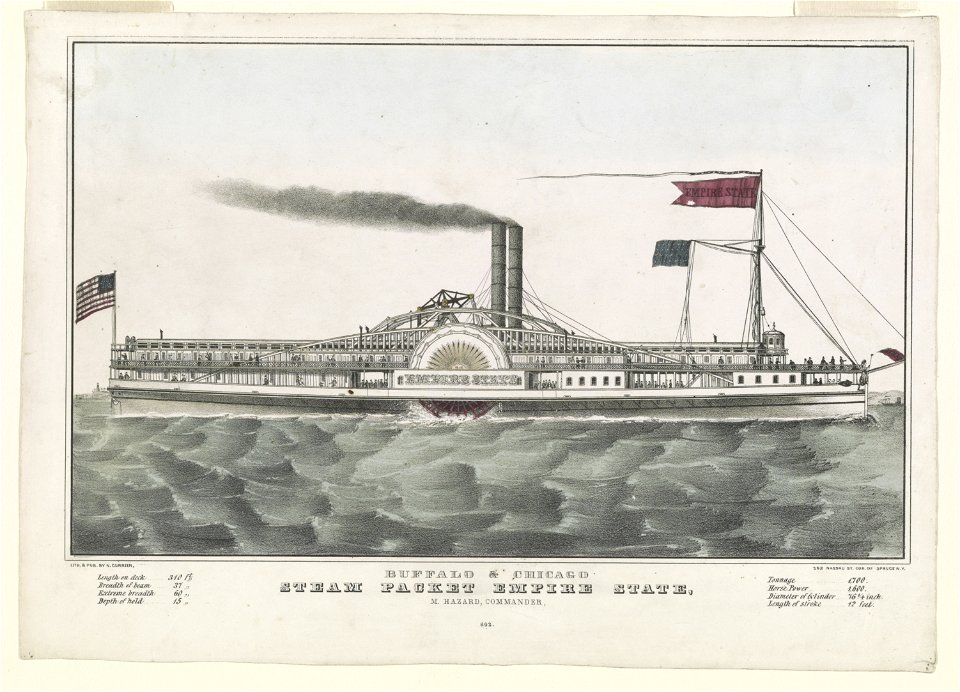 Buffalo & Chicago steam packet empire state- M. Hazard, Commander LCCN90713028