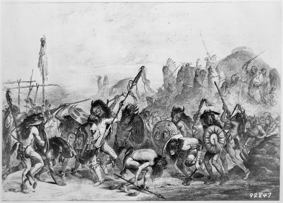 Buffalo dance of the Mandans, 1833 - 1834 - NARA - 530978