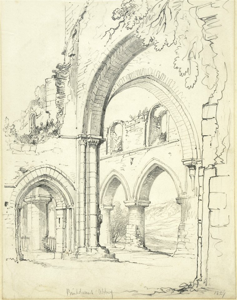 Lines family sketchbook - Buildwas Abbey