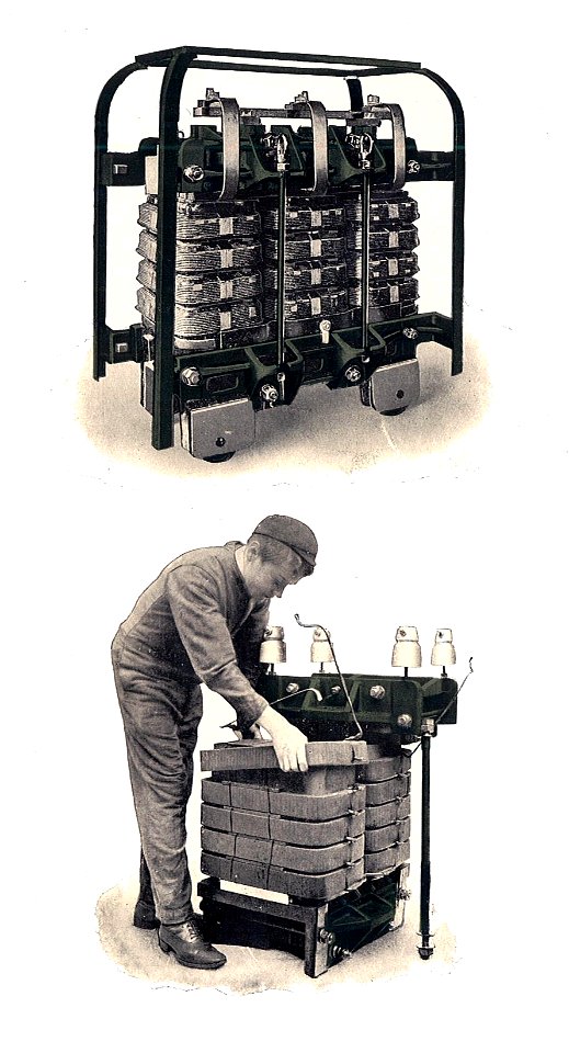 Building modern air- and oil-cooled transformers (Rankin Kennedy, Electrical Installations, Vol II, 1909)