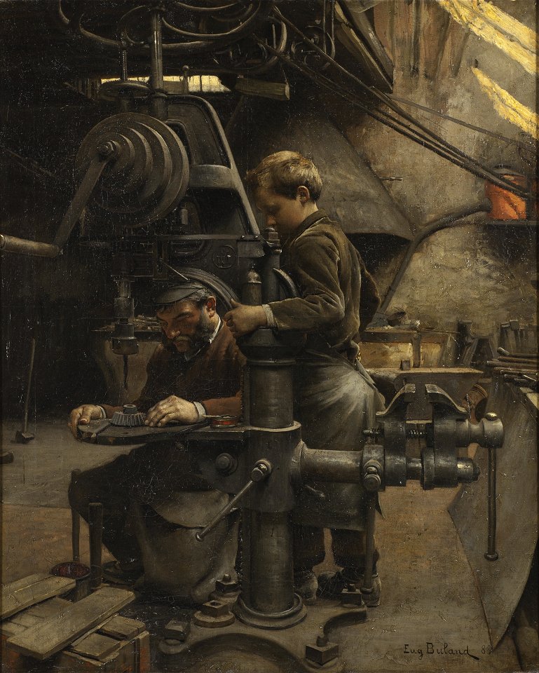 Un Patron or The lesson of the Apprentice (Eugène Buland) - Nationalmuseum - 132585