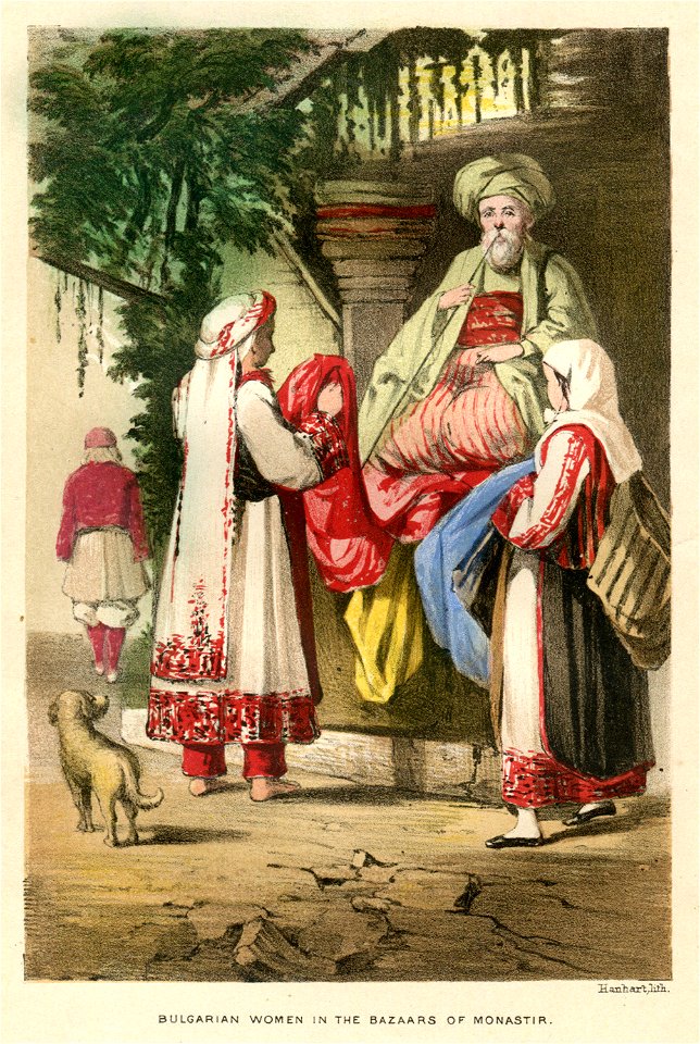 Bulgarian women in the bazaars of Monastir - Walker Mary Adelaide - 1864