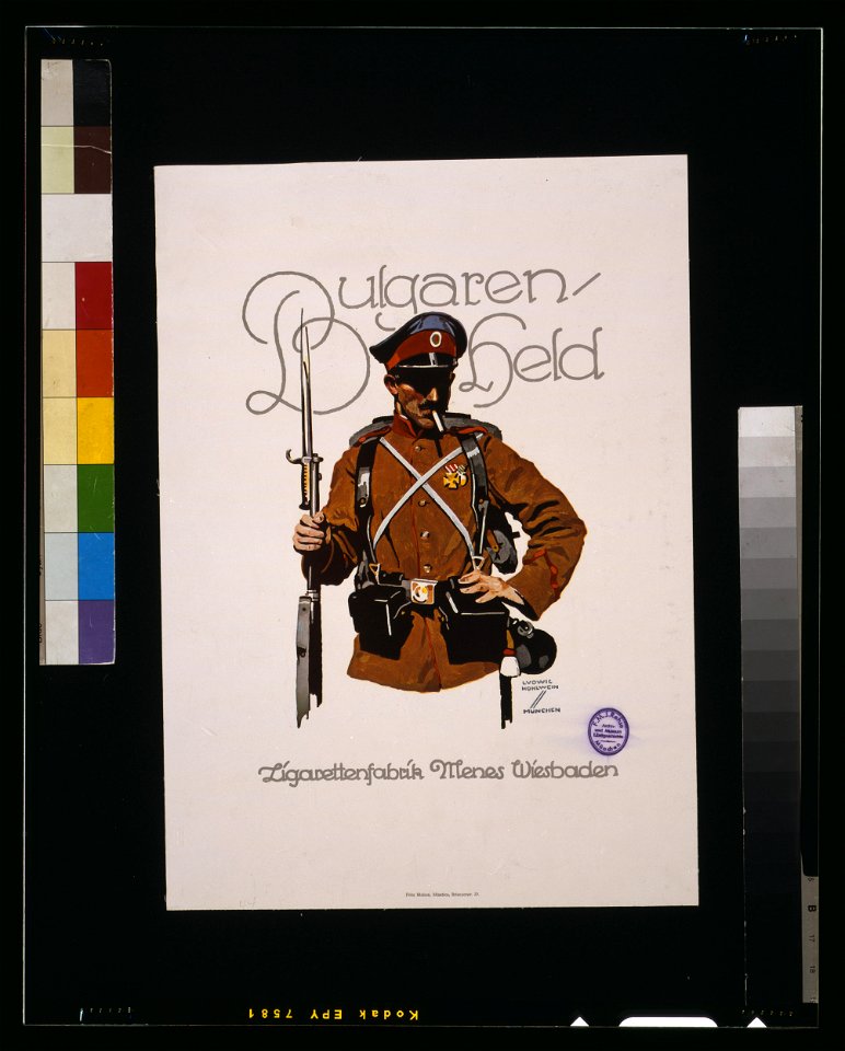 Bulgaren-Held; Zigarettenfabrik Menes, Wiesbaden LCCN2004665951
