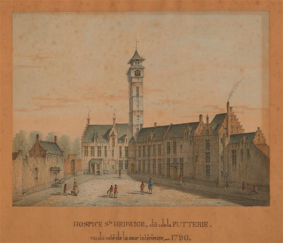 Buitenzicht op het oud Hof van Egmond of Putterij in 1790