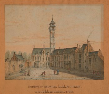 Buitenzicht op het oud Hof van Egmond of Putterij in 1790
