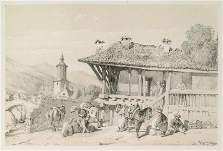 Bulgarian village - Lewis John F - 1838