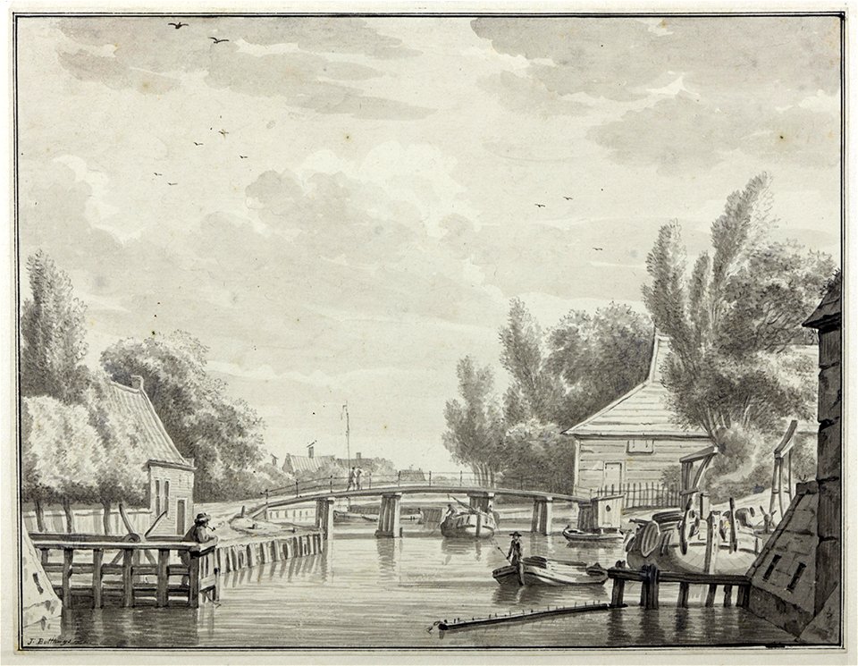 Bulthuis - Winschoterdiep met Bontebrug