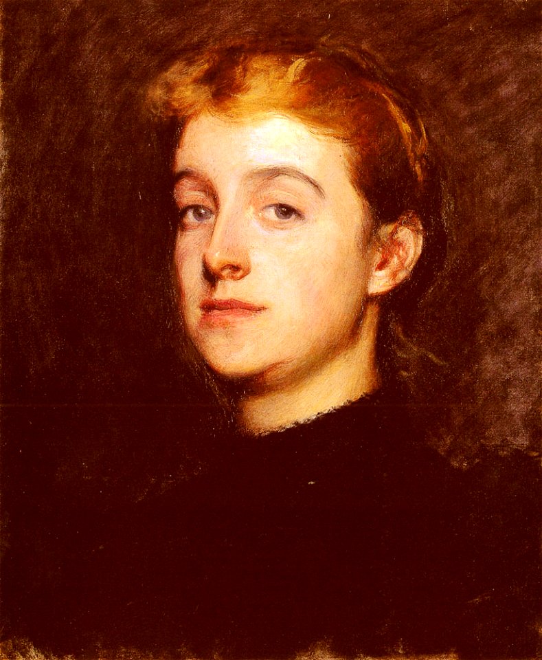 Dennis Miller Bunker - Portrait Sketch Of Eleanor Hardy Bunker