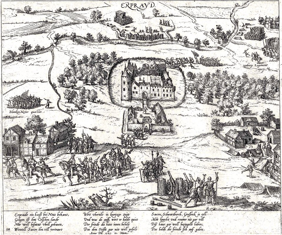 Burg Erprath Hogenberg 1585