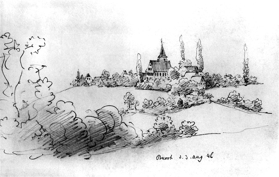 Buoch - Bleistiftzeichnung von Eduard von Kallee, 1846