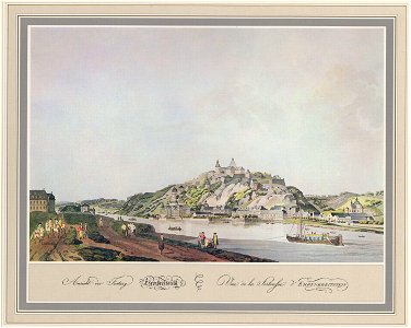 Burg Ehrenbreitstein von Suedwesten Johann Andreas Ziegler