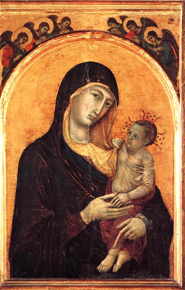 Duccio di Buoninsegna - Madonna and Child with Six Angels - WGA06716