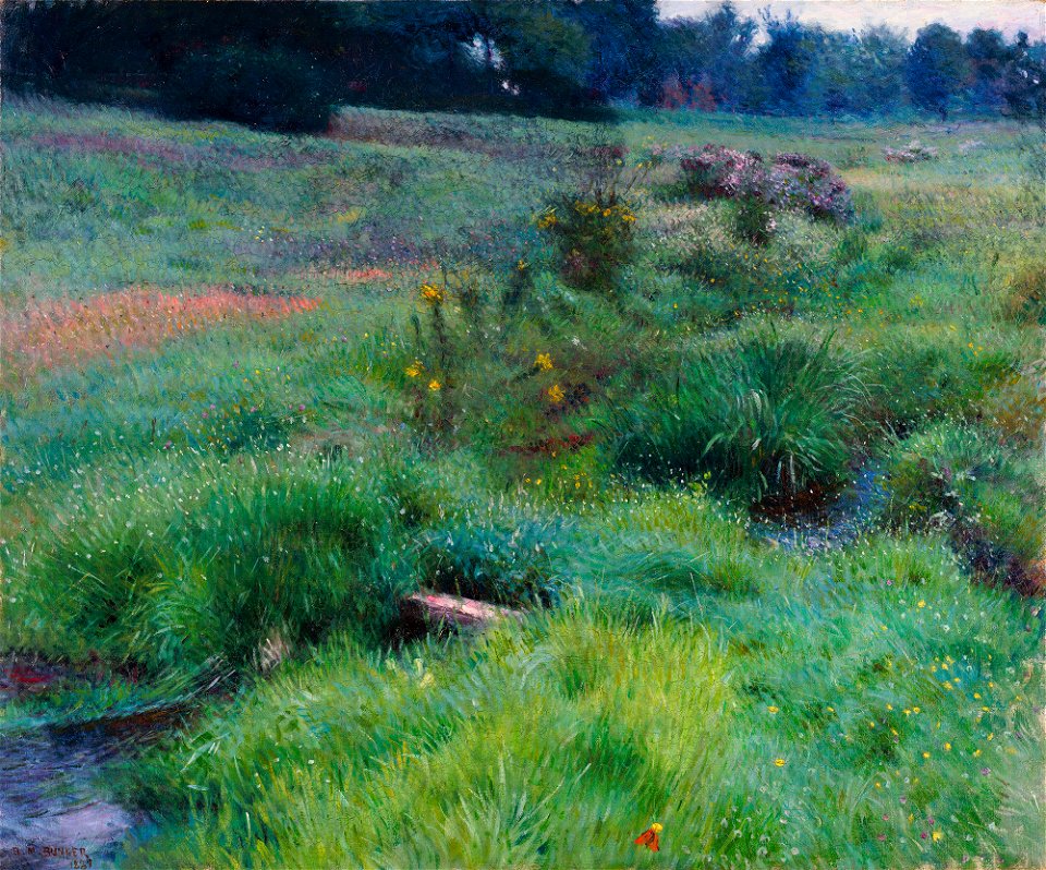 The Brook at Medfield (1889) by Dennis Miller Bunker
