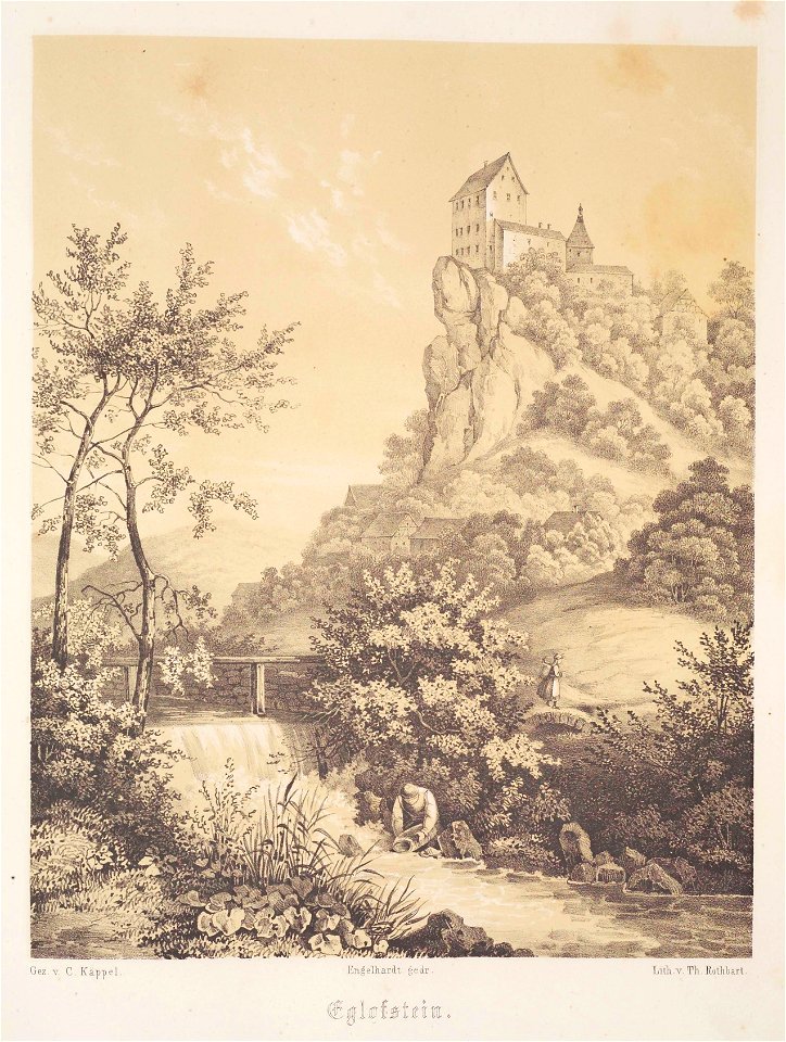 Burg Egloffstein ca 1840 001