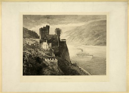 Burg Rheinstein - originalradirung von W. Leo Arndt ; druck von Meisenbach Riffarth & Co., Berlin. LCCN95505376