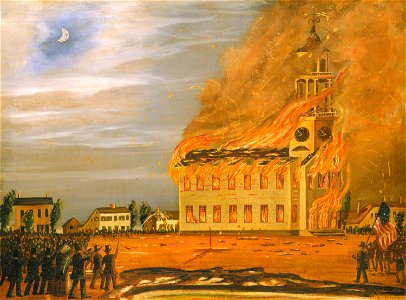 Burning of Old South Church, Bath, Maine E-000959-20111017