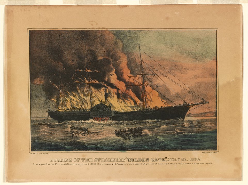 Burning of the steamship Golden Gate -July 27. 1862 LCCN90714139