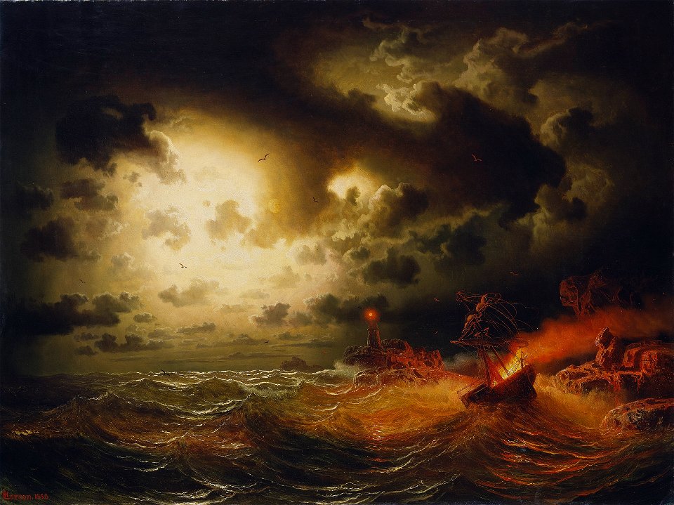 Burning Steamer (Marcus Larson) - Nationalmuseum - 18217