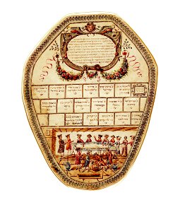 Burial society plaque with depiction of the preparations for burial - Google Art Project