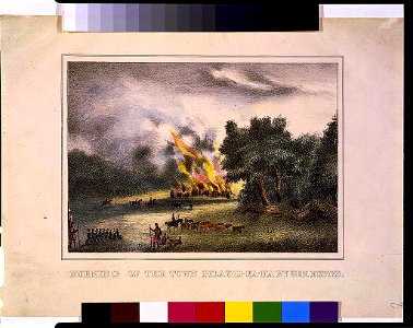 Burning of the town Pilak-li-ka-ha by Gen. Eustis LCCN2016647152
