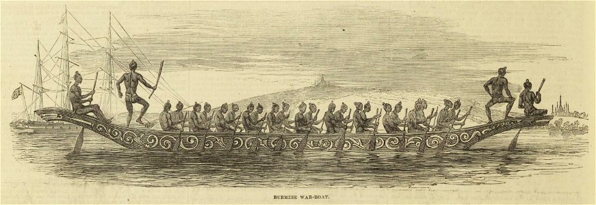 Burmese war-boat - ILN 1852-0327-0004