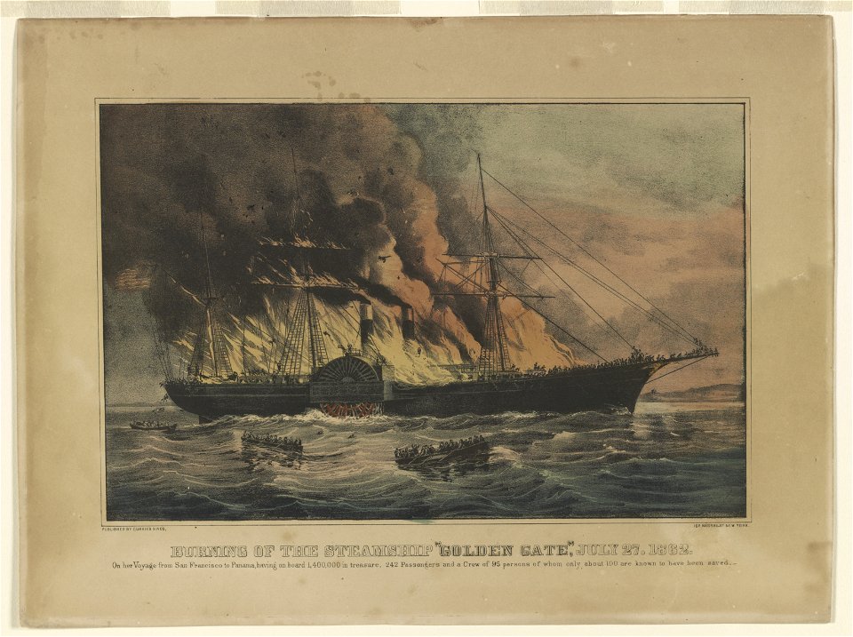 Burning of the steamship Golden Gate -July 27. 1862 LCCN90714139
