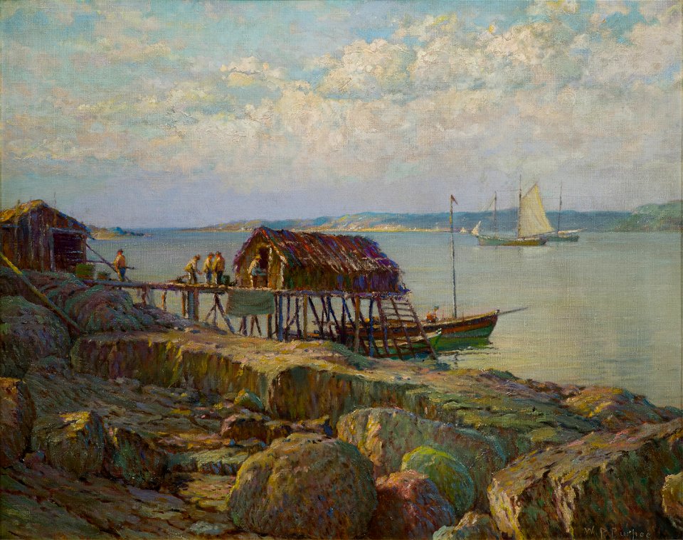 Newfoundland Fish Wharf by William Partridge Burpee