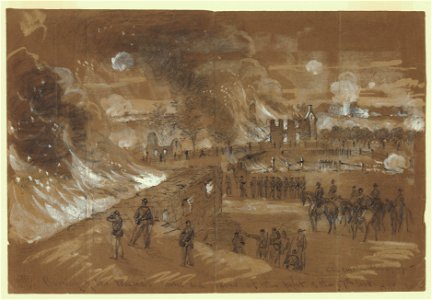 Burning of Mr. Muma's (sic) houses and barns at the fight of the 17th of Sept. LCCN2004660362