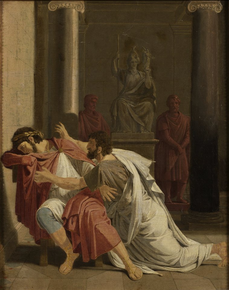 Burrhus, Nero's Tutor, Prostrating Himself before his Sovereign Lord (Otto Wallgren) - Nationalmuseum - 19020