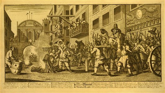 Burning ye Rumps at Temple Barr (BM 1868,0822.1505)